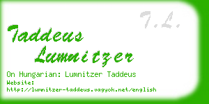 taddeus lumnitzer business card